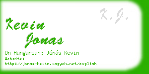 kevin jonas business card